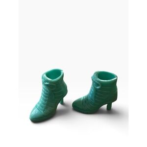 Mattel Barbie Fashionista Fashion Teal Blue High Heel Boots Shoes Replacement